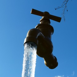 Wir stellen das Wasser an    